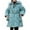 1-Sky Blue, variant on Winter Warm Thickened Hooded Long Coat For Girls Toddler And Big Kids Thermal Padded Jacket Outerwear,Size:5-6 Years