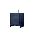 thumbnail image 2 of Lafarre 30 in W Navy Blue Bath Vanity, Cultured Marble Top and Brushed Nickel Faucet Set, 2 of 6