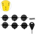 thumbnail image 2 of 6pc Black Plastic Cup Plugs with Screw Key Surfboard FCS G5 Round Fin Plug Set, 2 of 8