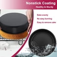 thumbnail image 7 of Cak Pan St of 4 (4 inch/6 inch/8 inch/9½ inch), Nonstick Round Baking Cak Pans for Tir Birthday Wdding Cak, Stainlss Stl Cor & Non-Toxic Coating, 2 Inch Dp (Black), 7 of 7