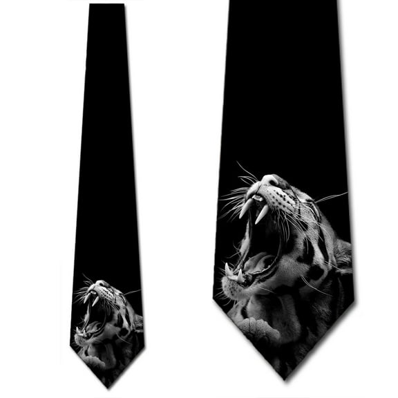 Animal Ties Mens Big Cat Necktie by Three Rooker