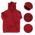 thumbnail image 3 of Adorable Chat Imprimé à Capuche Pull à Manches Longues à la Mode Pull pour Femme Dame (Taille S de Claret), 3 of 7