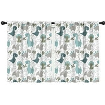 Blackout Kids Curtains,Colorful Dinosaurs Plants Pattern Childrens Insulated Curtains Set Of 2,Bedroom Essentials,Toddler Room Decor 42"x54"