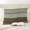 thumbnail image 3 of Sage Green Wooden Outdoor Waterproof Pillow Covers, Grey Stripe Gradient Country Rustic Decorative Square Throw Pillowcase Sofa Cushion Sham for Patio/Couch/Chair, 16"x16" 2 Pack, 3 of 8