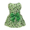 thumbnail image 2 of St Patrick's Day Dog Cute Summer Dress and Skirt Outfit for Small Medium Dogs Pet Apparel Supplies St Patrick's Day Decorations, 2 of 6