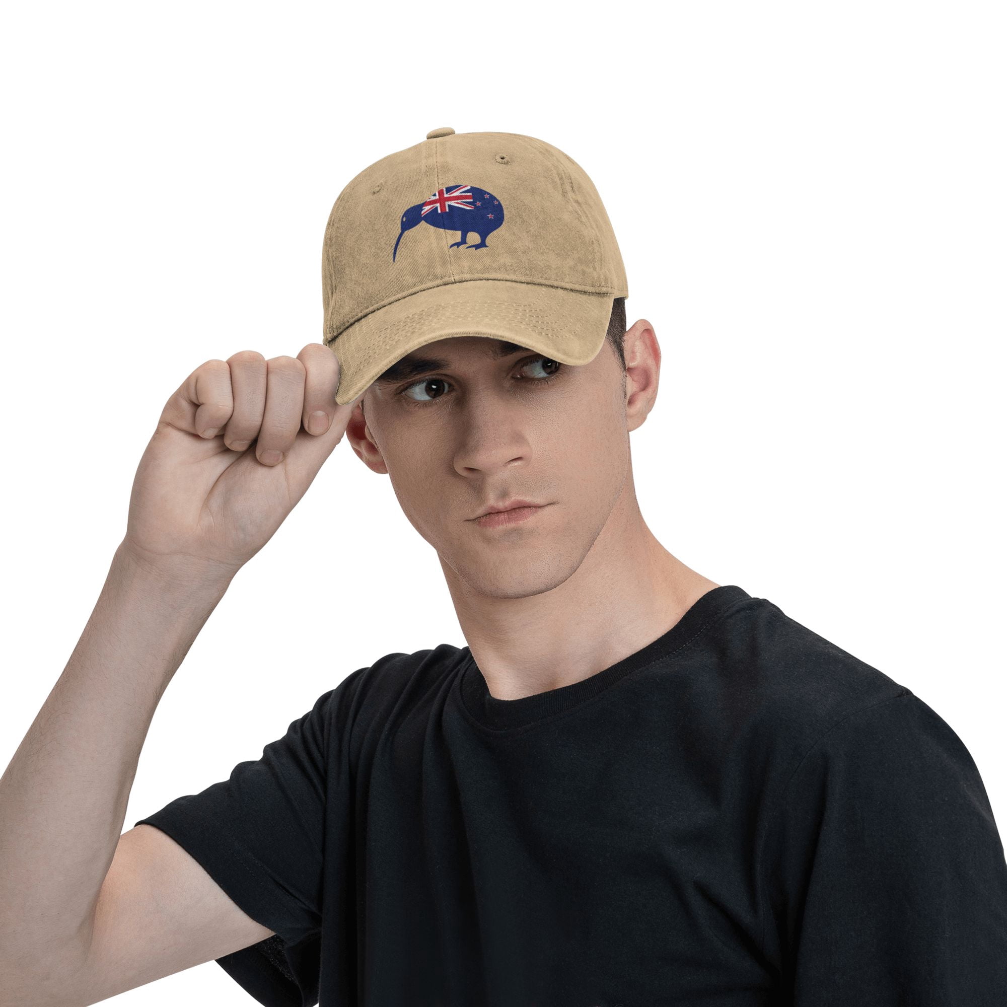 ZZEWINTRAVELER Vintage Washed Dad Hat - Cotton Twill Baseball Cap, Adjustable, Unisex, Denim Blue, Soft Unstructured - View #5