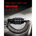 thumbnail image 2 of Helmet Lock Cable Resettable Mini Combination Cable Lock Bike Motorcycle Saddle Lock Wire 6 Feet Portable Anti-Theft Duable Cycling Spring Travel Luggage Locks 3mm, 2 of 7