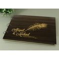 thumbnail image 1 of Wedding Wooden Unique Guest Book Personalized Rustic Wood Name Engraved Photo Albums, 1 of 5