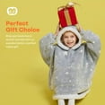 thumbnail image 4 of Joyfy Kids Wearable Blanket Hoodie, Warm and Cozy Flannel Sweatshirt for Gilrs and Boys Christmas Birthday Gifts, 4 of 8