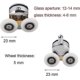 thumbnail image 2 of Shower Door Rollers, Plastic Door Wheels, for DIY 4-6mm Glass, 23mm Diameter (2 Upper Rollers and 2 Lower Rollers) (23MM), 2 of 5