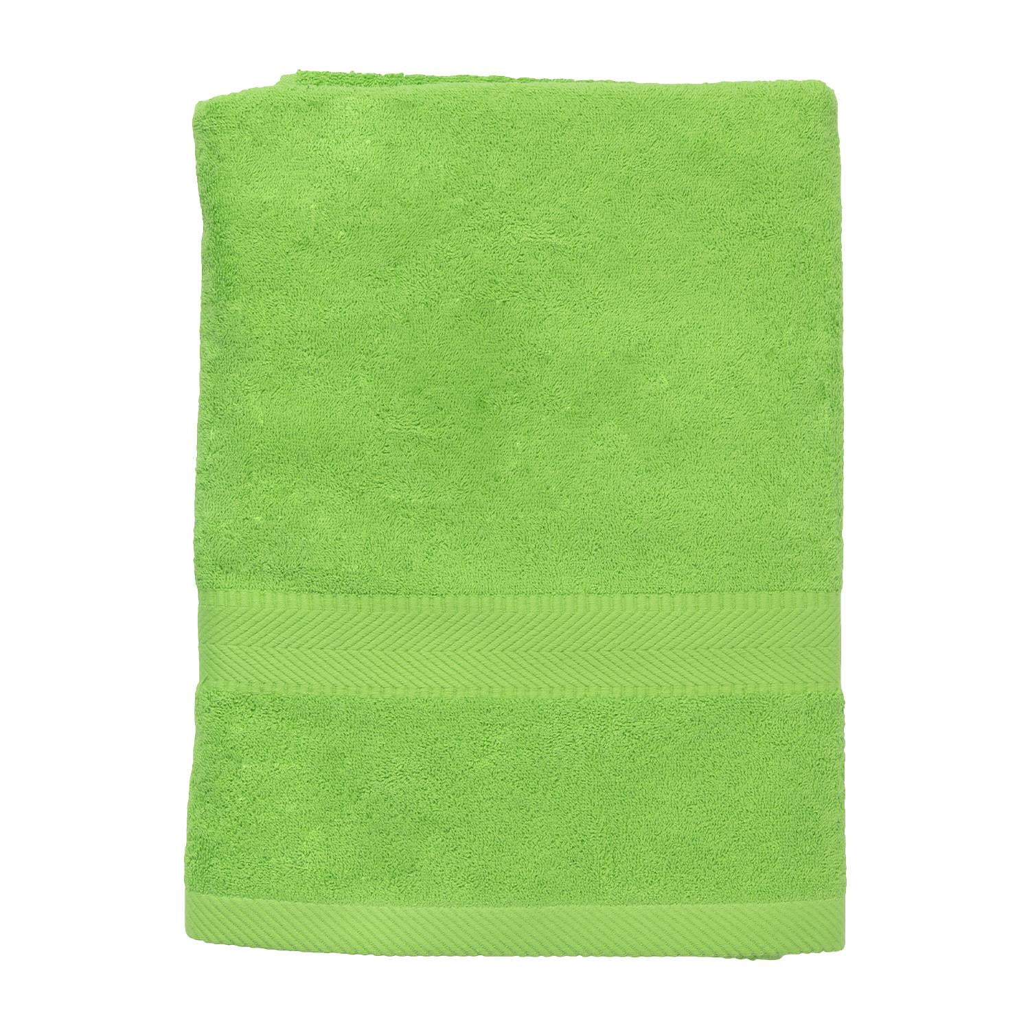 ELEGANI King Size 100% Cotton Loop Terry Beach Towel - 35 inch x 65 inch - Lime Green