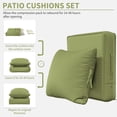 thumbnail image 5 of Kimunuk Outdoor Seat Cushion Set, 24" X 24" X 4" Water-Resistant & Fade-Resistant Patio Furniture Replacement Cushions with Handle and Straps for Sofa Chair, Ligth Green, 5 of 7