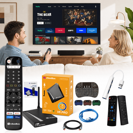 2026 vSeeBox V6 Pro New Model Android TV Box with 4GB+32GB Storage