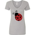 thumbnail image 3 of Inktastic Ladybug Women's V-Neck T-Shirt, 3 of 5