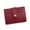Red, variant on Womens Mens Faux Leather Slim Credit Debit Card Holder RFID Blocking Driver License Holder Zipper Pockets