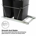 thumbnail image 3 of ZENY Sliding Pull Out Double Trash Bins 35 Quart Kitchen Cabinet Black, 3 of 5