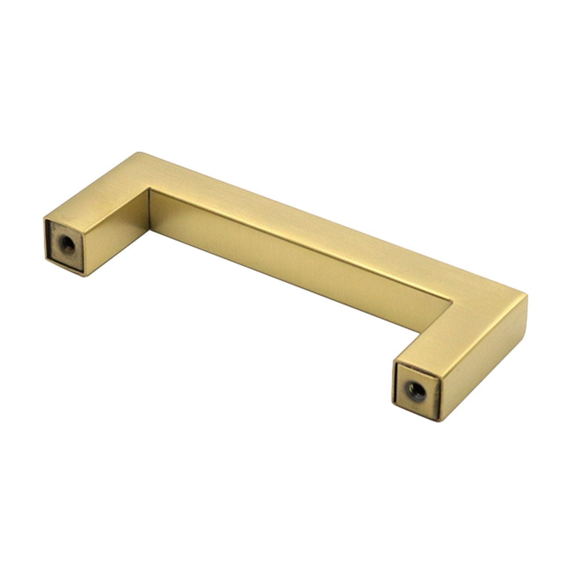 Fitviso 10 Pack 2.75 Inch(70mm) Center to Center Brushed Brass Cabinet Handles Stainless Steel Drawer Pulls