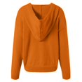 thumbnail image 6 of vigerkar Women's Hooded Cardigan Solid Color Sweaters Button Down Open Front Knit Outerwear Coats (Orange, L), 6 of 8