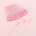 thumbnail image 3 of 50 Pcs Disposable Mascara Wands, Crystal Eyebrow Spoolies Brush for Eyelash Extensions, Pink Eye Lash and Makeup Brush, 3 of 7