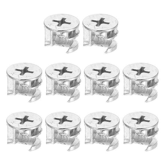 Cam Lock Nut for Furniture, 10pack 14.6x11.3mm Joint Connector Locking Nuts Furniture Connecting Cam Fittings