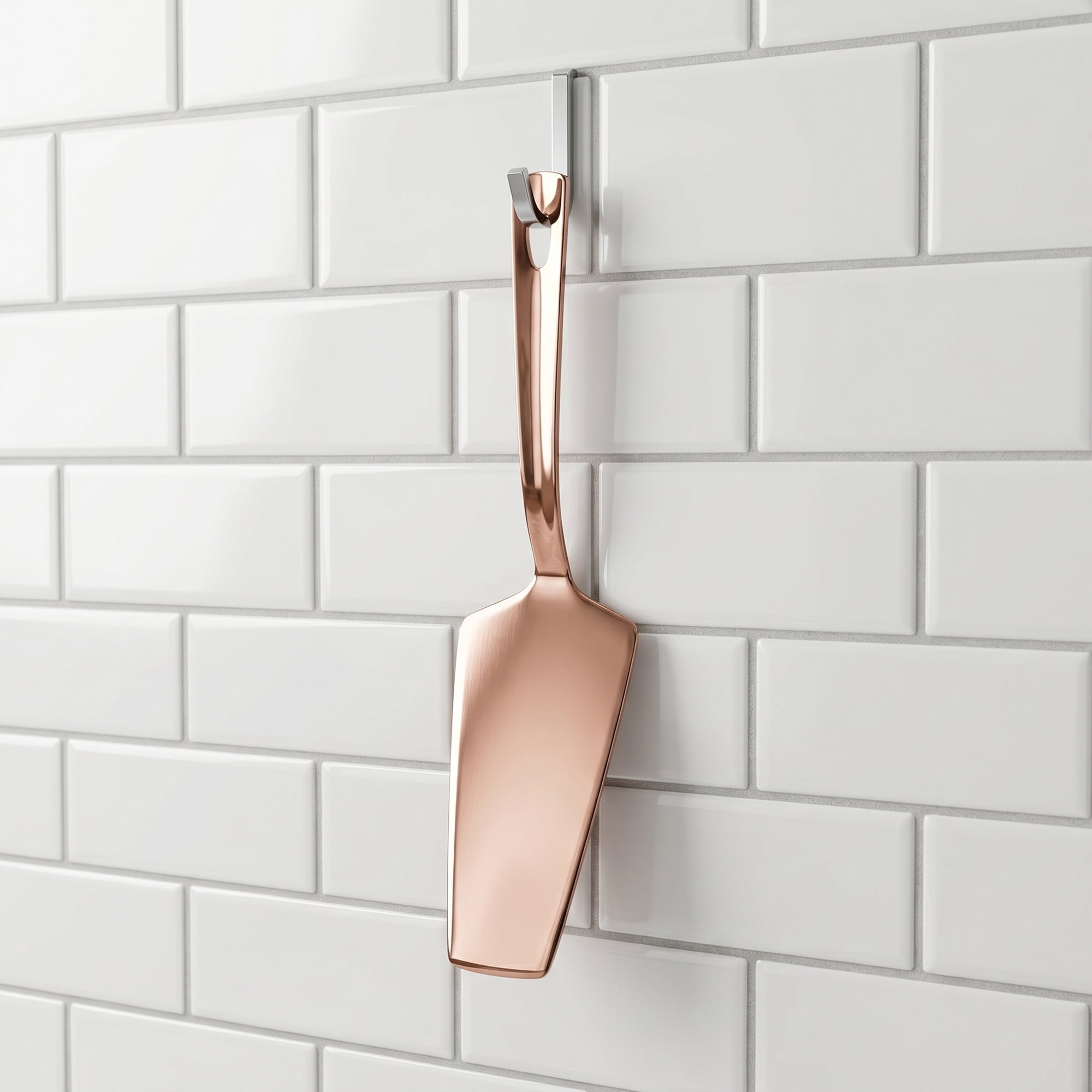 Unique Bargains Kitchen Utensil Heat-Resistant Spatula for Flipping Rose Gold 10.2x2.6 in