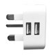 thumbnail image 2 of Cargador USB Adaptador de cargador de viaje portátil de doble puerto 5V 2.1A para teléfono, tableta, enchufe de Reino Unido kenally EL001754-00, 2 of 2