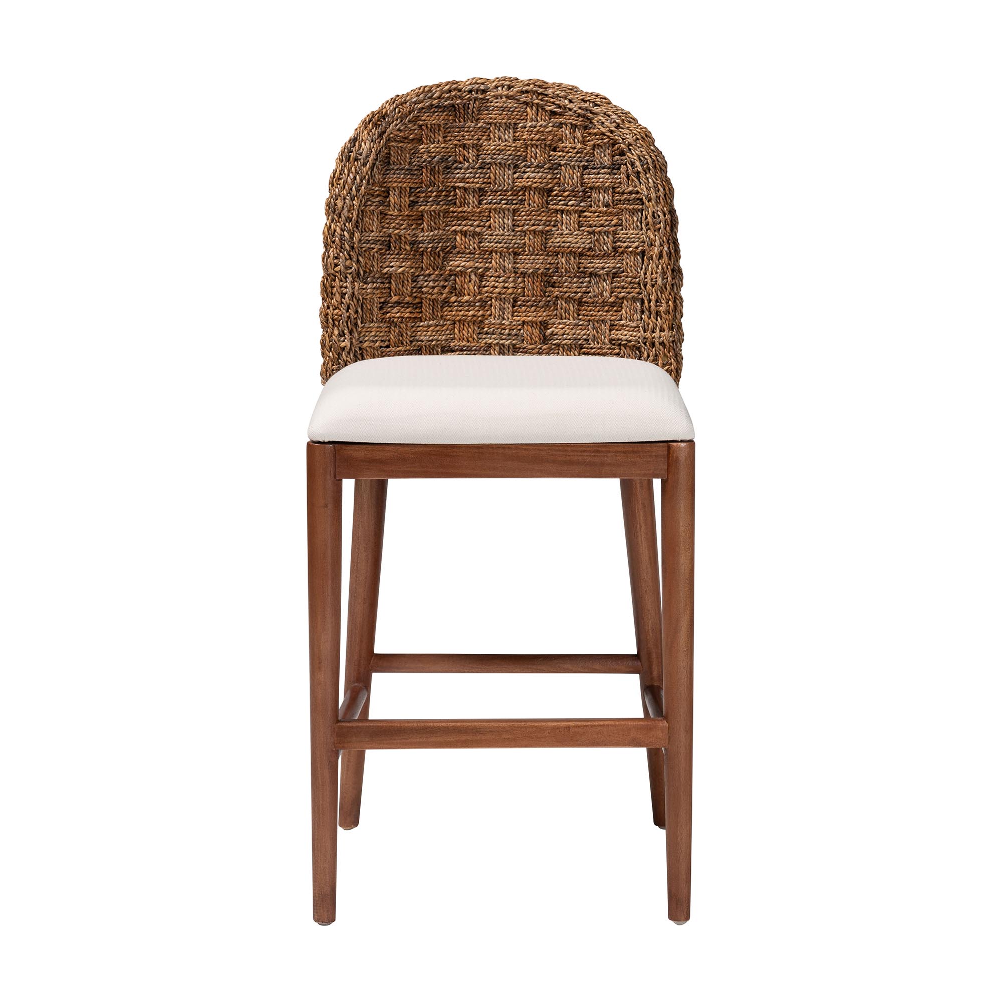bali & pari Denver Boho Counter Stool, Walnut Brown