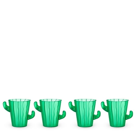 

True Zoo Cactus Shot Glass - Novelty Succulent & Party Funny Shot Glasses Green