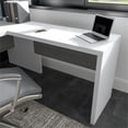 thumbnail image 2 of Pemberly Row 42W Desk Return/Bridge in Pure White and Gray - Engineered Wood, 2 of 6