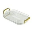 thumbnail image 3 of Bandeja de servicio versátil con asas doradas para artículos de tocador, cosméticos, bandeja para postres , resistente y duradera, multiuso, , Transparente Baoblaze Bandeja decorativa, 3 of 7