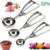 ACDANC Cookie Scoop,with Trigger for Kitchen Family Ice Cream Cookie Cupcake Muffin Meatball Multipurpose Stainless Steel Ice Cream Scooper