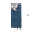 thumbnail image 3 of Ozark Trail 5C Sleeping Bag, 75"(L) x33" (W), Temp Rating +41℉/+5℃, Polyester Fabric, Blue, 3 of 6
