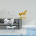 thumbnail image 2 of Escultura Abstracta De Caballo Pensador Para Sala De Estar Y Oficina, Decoración Creativa De Resina Animal, Estatua Grabada Para Decoración Del Hogar., 2 of 8