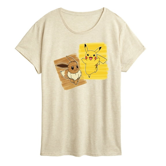 Pokémon - Pika Eevee Marker - Women's Short Sleeve Graphic T-Shirt