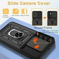 thumbnail image 6 of Venoro for Samsung Galaxy A15 5G Case with Screen Protector Slide Camera Lens Protection Phone Cover with Stand, Black, 6 of 14