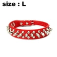 thumbnail image 2 of Adjustable Microfiber Leather Studded Dog Collars with a Squeak Ball Gift for, 2 of 5