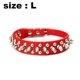 thumbnail image 2 of Collares de perro con tachuelas de cuero de microfibra ajustables con un regalo de bola chirriante para, 2 of 5