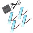 thumbnail image 3 of 4PC 3,7 V 520MAh 30C BateríA Li-Po Mejorada con Cargador USB para XK K110 K110S V930 V977 Piezas de Repuesto de HelicóPtero RC, 3 of 5