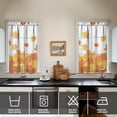 thumbnail image 2 of Tier Window Curtains Farmhouse Autumn Theme Harvest Festival Pumpkin Patch,27.5x39in kitchen curtains fall holiday curtain, 2 of 4