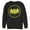Black, variant on Men's Batman Logo Cute Cartoon Sweatshirt Navy Blue 2X Large