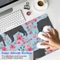 thumbnail image 4 of Long Mouse Pads for Desk,French Bulldog and Flower Desk Mats on Top Of Desks, Desk Mouse Pad Extra Large with 3mm Non-Slip Base and Stitched Edge for Gaming,Office,Work,Home 31.5"x11.8", 4 of 6