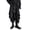 A-Black1076, variant on Wrap Skirt Layer Wide Leg Pants for Men Tie Waist City Street Long Trousers