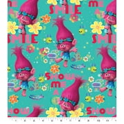 Trolls Poppy True Colors Are Beautiful, 43/44" Width, Fabric by the Yard, Teal