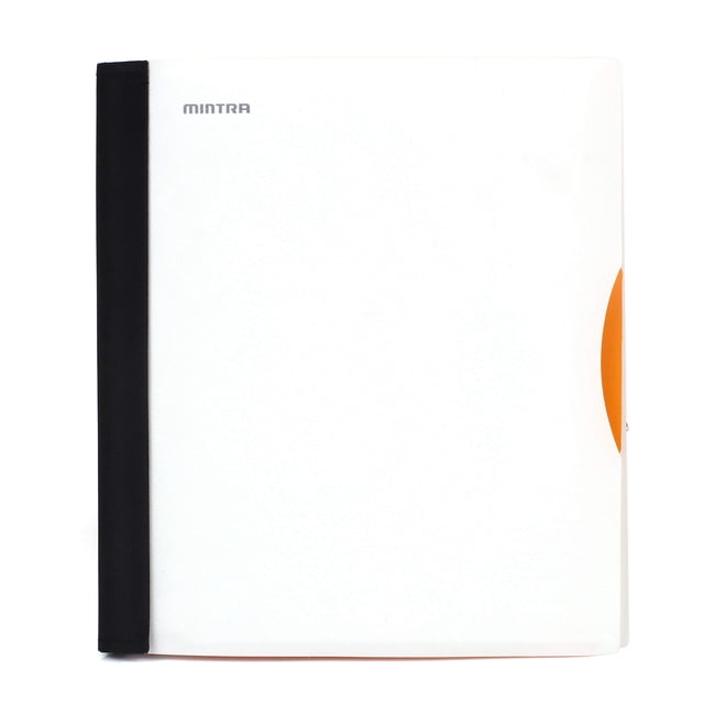 Mintra Office Durable PREMIUM Spiral Notebook, ((White, 1 Subject, 8.5in x 11in)), Fabric Covered Coils, No Snags, Removable Adjustable Pocket Dividers, Ruler, Organization, Customizable