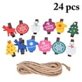 thumbnail image 1 of Christmas Wood Clips Lovely Photo Clothespin Craft Clothespin with Burlap String, 1 of 9