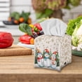 thumbnail image 5 of Psesaysky Modern Tissue Box Cover Square PU Leather Car Tissue Holder Waterproof Facial Paper Organizer Dispenser for Bathroom, Vanity Countertop, Tabletop, Kawaii Snowman, 5 of 7