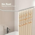 thumbnail image 5 of Diamond Shaped Corner Shower Curtain Rod, [Both Sides: 22"-34.8", Middle: 28"-43.7"] Adjustable Heavy Duty Angled Shower Curtain Pole for Bathroom with 12 Hooks & Ceiling Support, 5 of 8