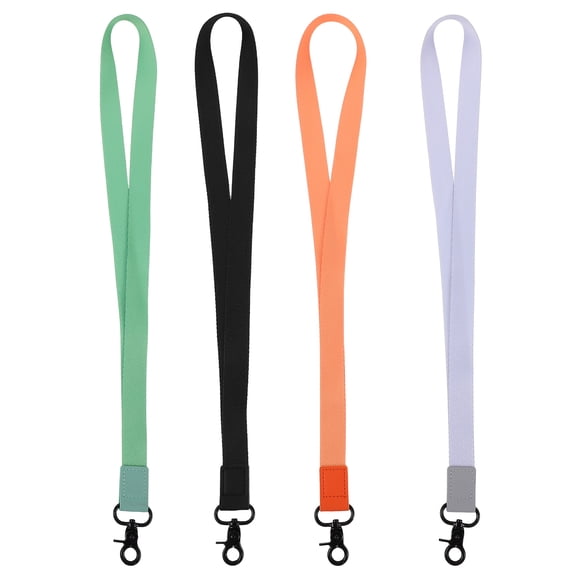 ELAYARD 4-Pack Badge Lanyards for Keys, ID Cards, and Accessories in Bright Vibrant Colors for Daily Use