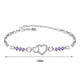 thumbnail image 3 of Amethyst Plated 925 Bracelet Love Heart-shaped Diamond Hand Jewelry Female Heart To Heart Jewelry, 3 of 8