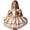 Beige, variant on Girls Satin Mini Princess Dresses Cape Sleeve Neck Ruffle Tiered Gowns for Wedding Birthday Party Evening Ceremony Red 12-13 Years